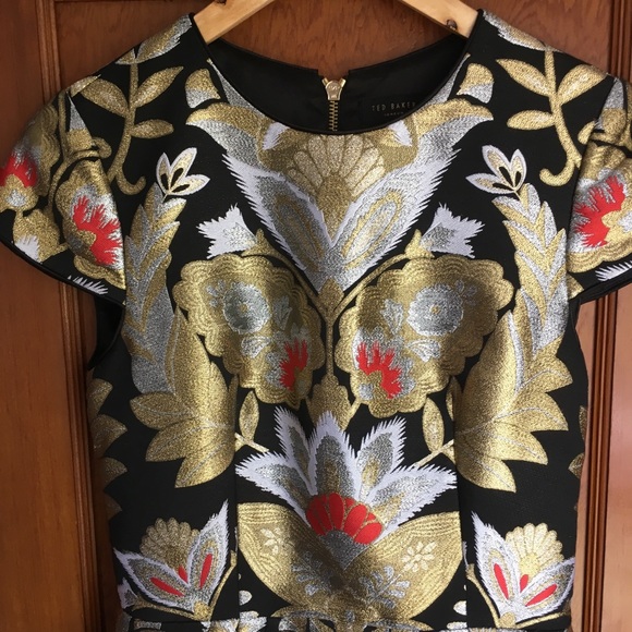 TED BAKER Imoen Opulent Orient Jacquard Dress NEW - Picture 4 of 8